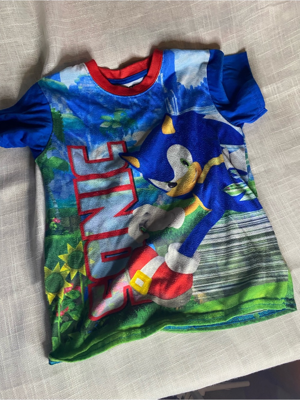 Sonic the Hedgehog Kids Pajama Top - Blue/Green